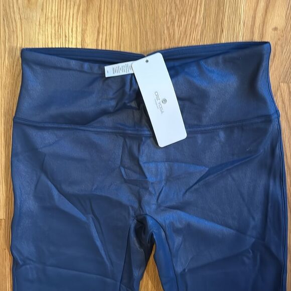 CRZ YOGA blue shimmer leggings sz M - Picture 3 of 5